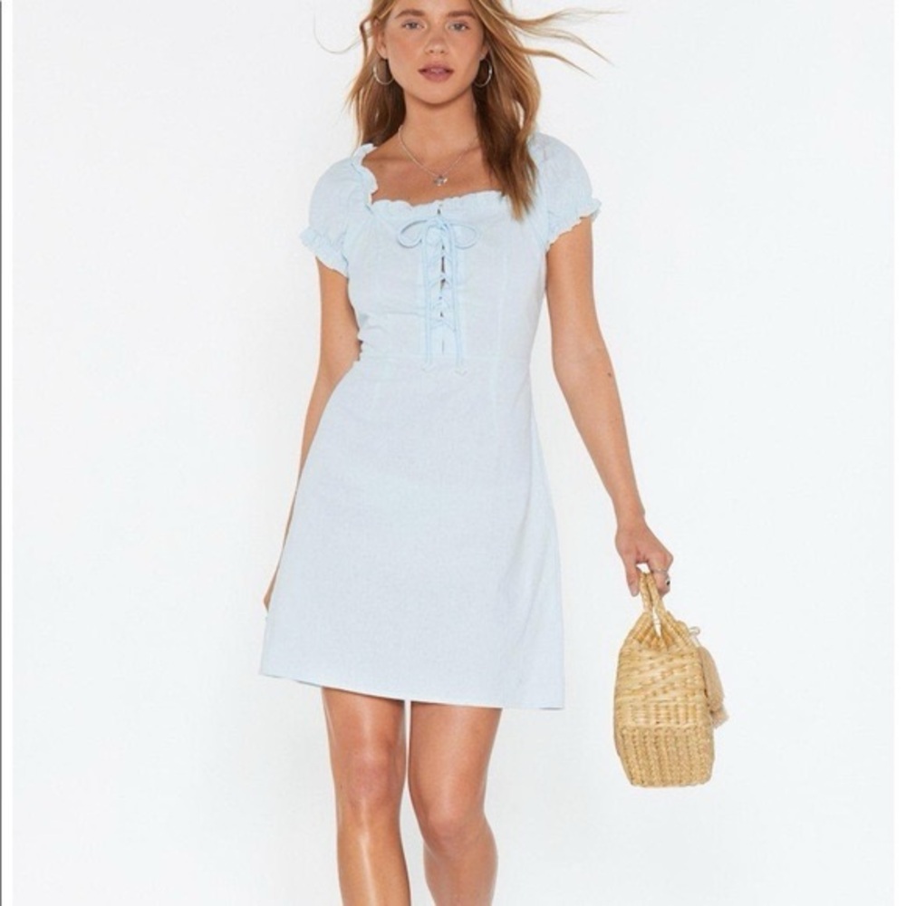 Nasty Gal Light Blue Mini Dress Sz.8US